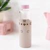 Pusheen Kitchen & Pet>Glass Water Bottle