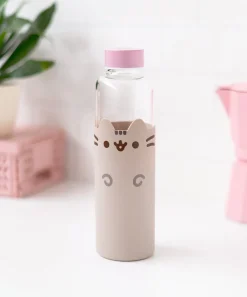 Pusheen Kitchen & Pet>Glass Water Bottle