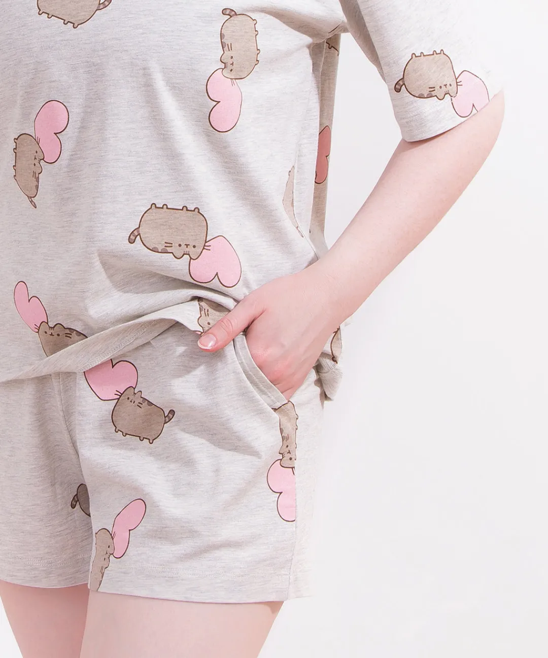 Pusheen Ladies|Lounge & Sleep>Hearts Pajama Set