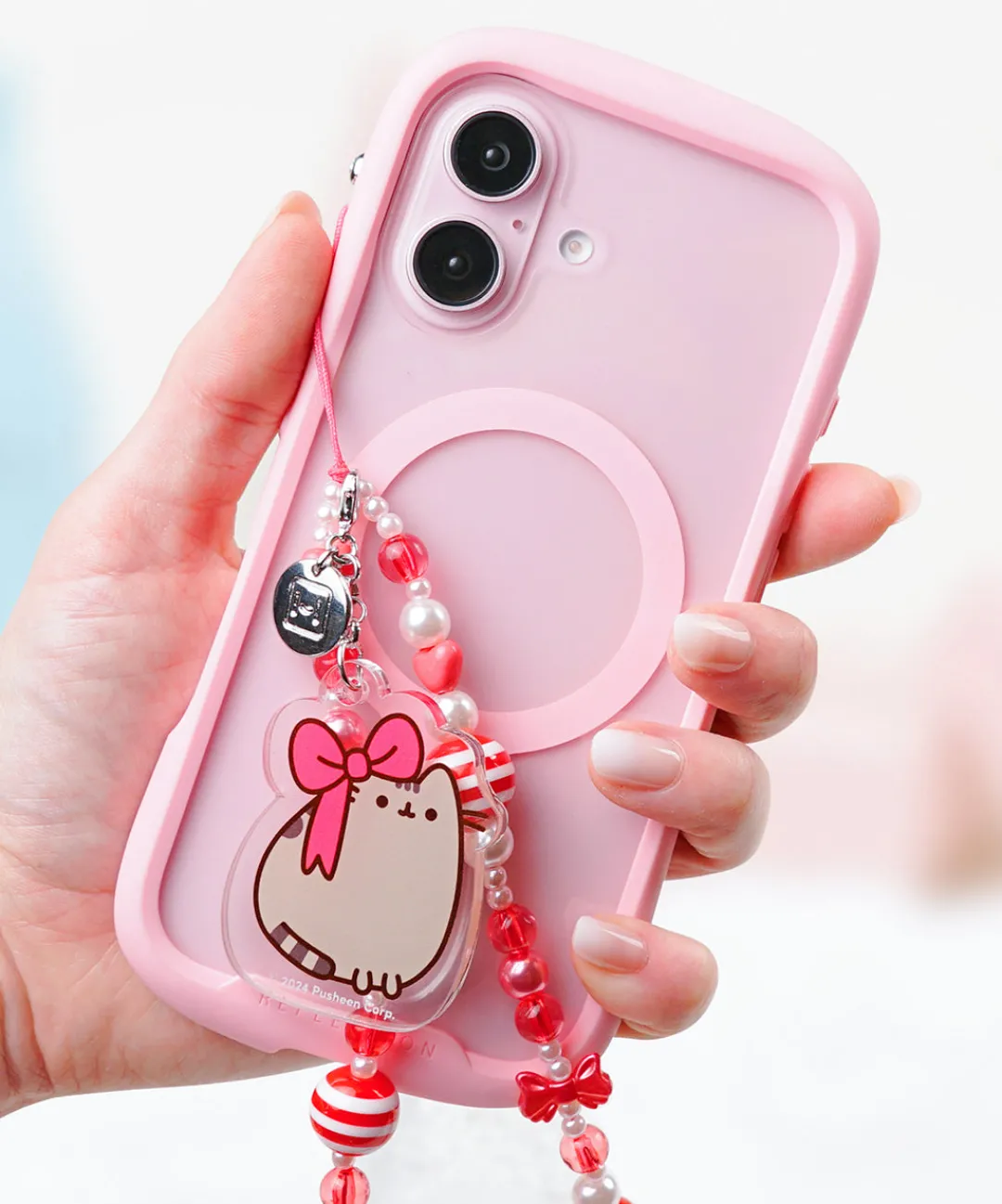 Pusheen Office & Tech>Holiday Beaded Phone Charm