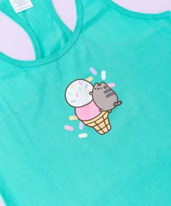 Pusheen Ladies|Tees & Tanks>Ice Cream Cone Ladies Tank