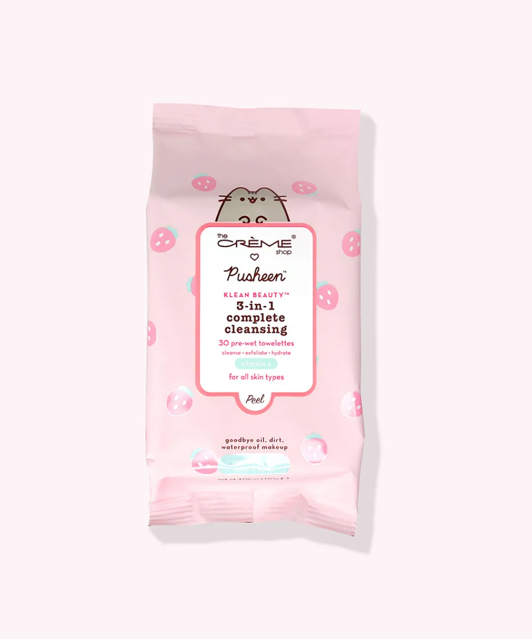 Pusheen Beauty & Skincare|Bed & Bath>The Crème Shop x Cleansing Towelettes - 2-pack