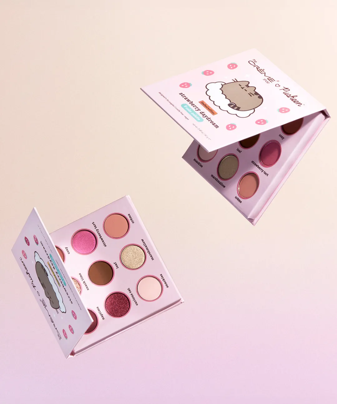Pusheen Bed & Bath|Beauty & Skincare>The Crème Shop x Strawberry 9-Color Eyeshadow Palette
